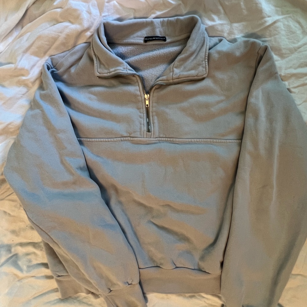 Brandy Melville blue quarter zip